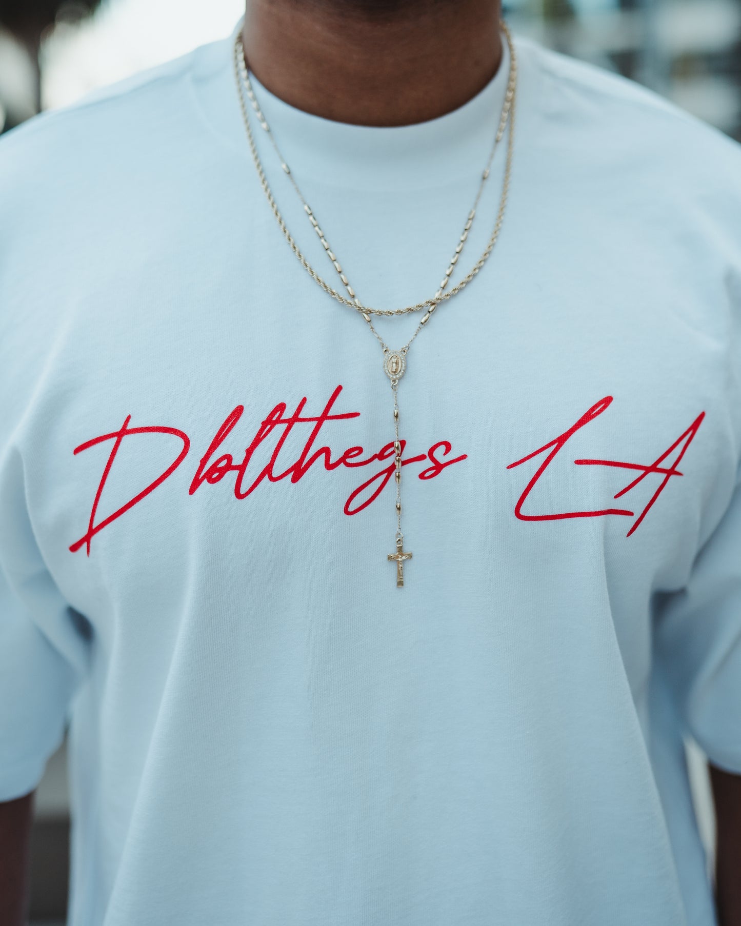 “Red Body Print” Oversized Shirt