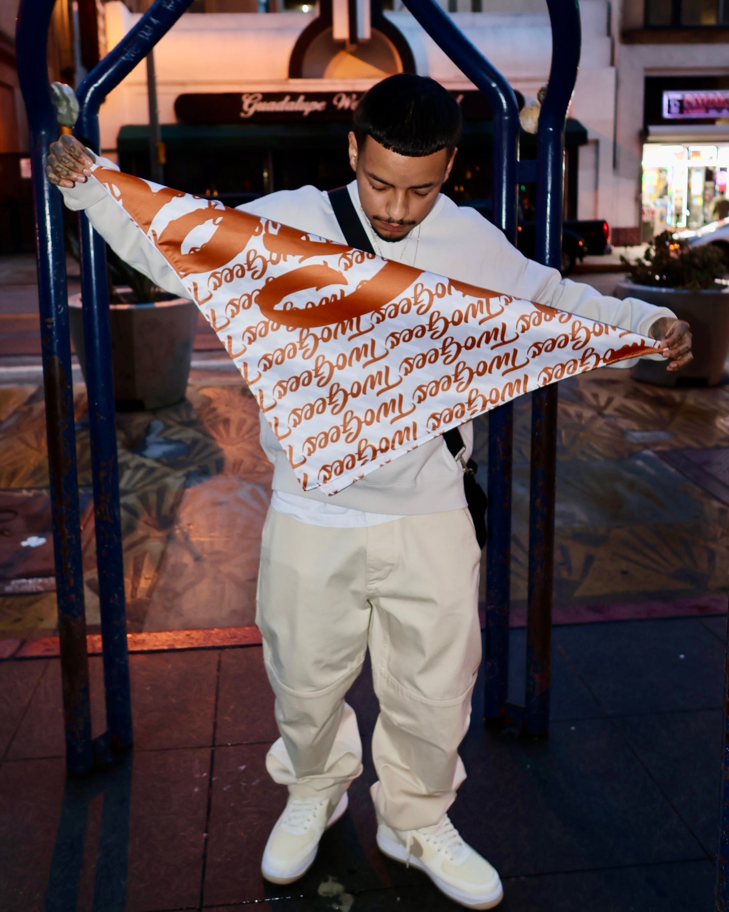 TwoGees “Caramel” Silk Scarf